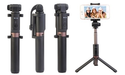 iMounTEK Bluetooth Selfie Stick, Tripod Stand, and Remote, for iPhone X or Galaxy S9