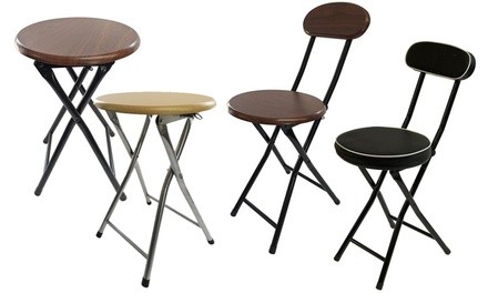 Above Edge Set of 2 Lightweight Folding Chair Stools (Multiple Styles Available)