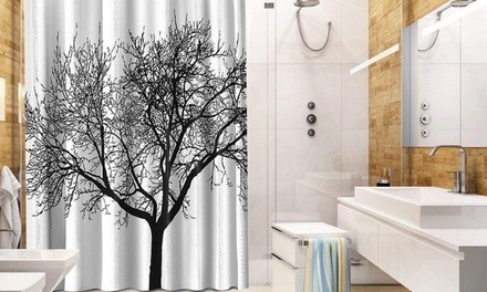 Creatov Design Waterproof Shower Curtain with Tree Design