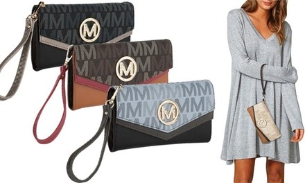 MKF Collection by Mia K. Holiday M Signature Women's Wristlet 