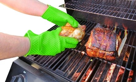 Heat-Resistant Silicone Grilling Glove (1- or 2-Pack)