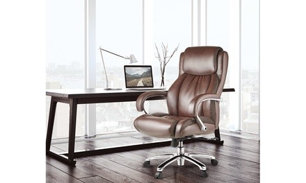 Bonded Leather Office Chair, Executive Computer Chair for Home & Office