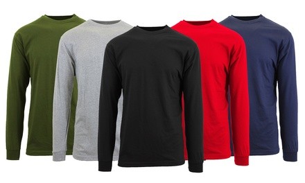 4-Pack Galaxy by Harvic Men's Cotton-Blend Long-Sleeve Tee (S–2XL)