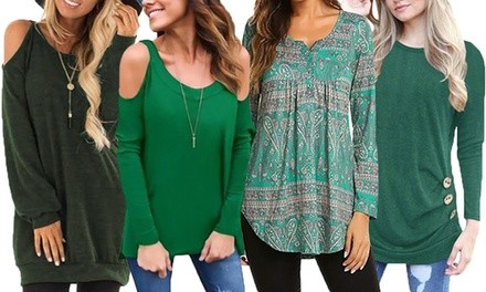 Leo Rosi Women's St. Patrick's Day Tops. Plus Sizes Available.