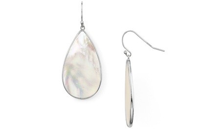 Mother of Pearl Drop Earrings by Valencia Gems 