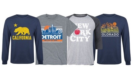 Men's Distressed City or State T-Shirts