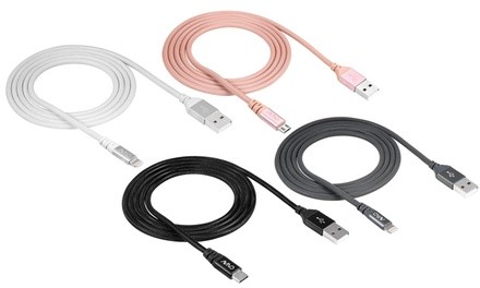 Avivo Micro USB, Lightning, or USB Type C Braided Cables (1-, 2-, or 4-Pack)