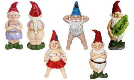 Sunbathing and Buttocks Naked Garden Gnome Statues