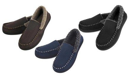 MKP Collection Men's Casual Comfortable Moccasin Slippers