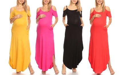 White Mark Women's Maternity 'Reta' Maxi Dress. Plus Sizes Available.