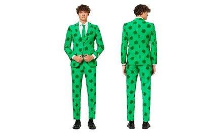 OppoSuits Men's St. Patrick's Day Slim-Fit Suit & Tie Set