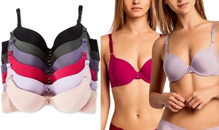 Women's Lightly-Padded Full Cup Bras with Removable Straps (6-Pack) 