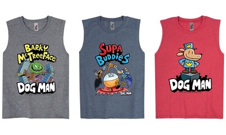 Instant Message: Toddlers' Dog Man Summer Muscle Tank Top