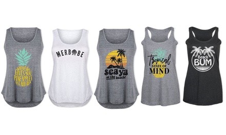 Women's Beach Babe Tanks. Plus Sizes Available.