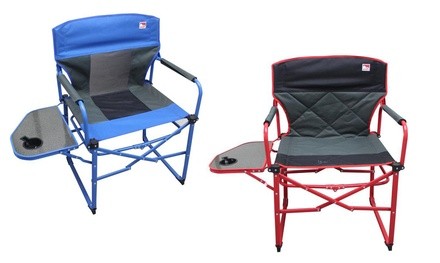 Outdoor Spectator Heavy Duty Compact Director Chair with Side Table
