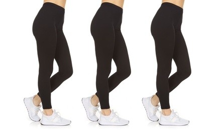 (3-Pack) Women's Everyday Super Soft Brush Leggings