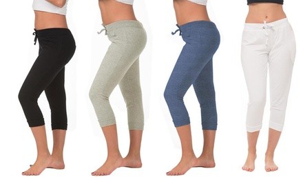 Women's Coco Limon French Terry Capris (4-Pack)