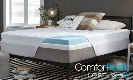 Comforpedic Loft from BeautyRest 4.5'' Gel Memory Foam & Fiber Mattress Topper