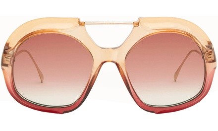 Fendi FF 0316/S-0C48-55/21 Tropical Shine Pink, Red, and Brown 55mm Sunglasses