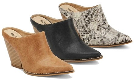 Olivia Miller Forever and Always Chunky Heel Mules