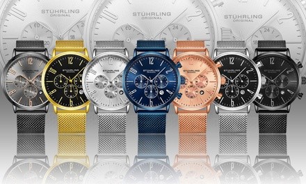 Stuhrling Men's Dress Mesh Bracelet Watch