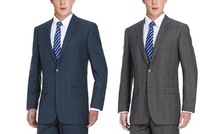 Men's Classic-Fit Plaid Suit (2-Piece)