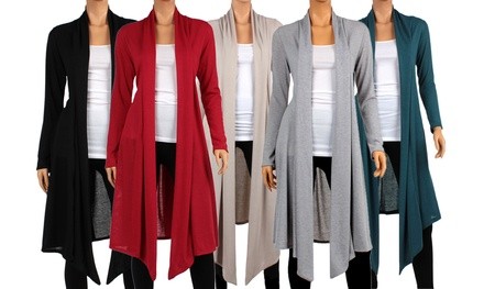2-Pack Women's Knee-Length Hacci Cardigan. Plus Size Available.