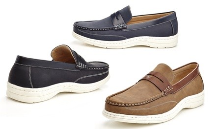 Marco Vitale Men's Penny Boat Shoe Loafers