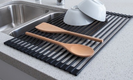 Over-the-Sink Roll-Up Dish Drying Mat