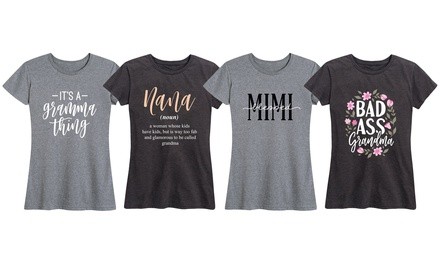 Instant Message Spring Floral, Nana, Mimi, Gigi Grandma Tees. Plus Sizes Available.