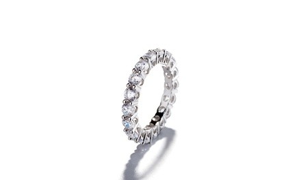 Sterling Silver Crystal Eternity Ring