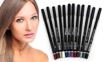 Vivid Eyeliner and Lip Liner Pencils (12-Pack)