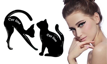 Cat Eyeliner and Eyeshadow Application Stencils (2-Pack)