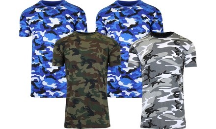 Men's Galaxy By Harvic Short-Sleeve Camo-Printed Crew-Neck Tee (S–2XL; 2-Pack)
