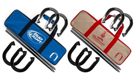 Bud Light/Budweiser Horseshoe Set with Carry Case