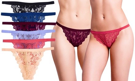 Women's Sheer G-String Thongs (6-Pack)