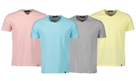 Tailored Recreation Men's V-Neck Solid T-Shirt (S–2XL)