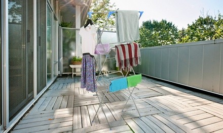 iMounTEK 3-Tier Foldable Iron Laundry Drying Rack