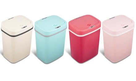 Nine Stars 3.2 Gallon Plastic Trash Can with Motion Sensor Lid