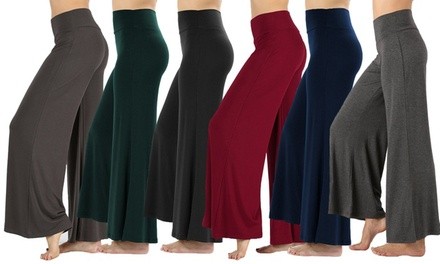 High-Waist Flared Palazzo Pants (3-Pack). Plus Sizes Available.