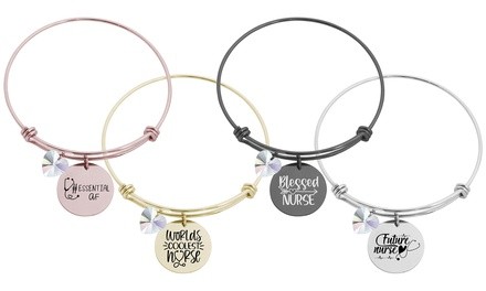 Nurse Appreciation Bracelets Made with Swarovski by Pink Box