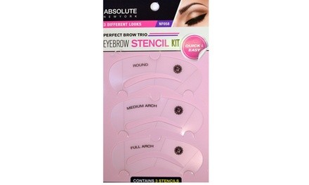 Absolute New York Perfect Eyebrow Pencil Eye Brow Stencil Kit NF058