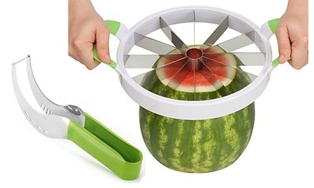 Stainless Steel Melon Slicer and Server