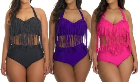 Women's Fringe Bikini. Plus Sizes Available.