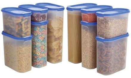 Airtight Dry Food Container Set with Pouring Lids (10-Piece)