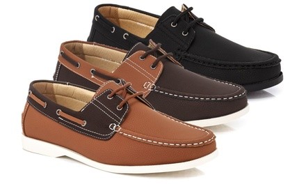 Franco Vanucci Arthur Men's Two-Tone Boat Shoes 