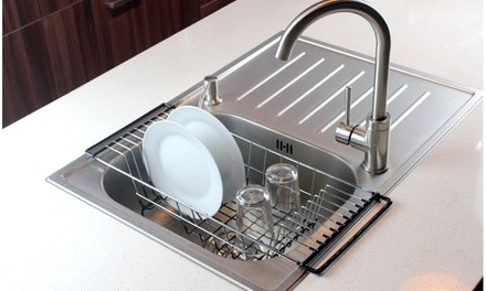 Over the Sink Kitchen Dish Drainer Rack