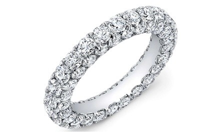 3-Row Cubic Zirconia Eternity Ring by Barzel