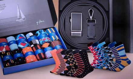 Mio Marino Father’s Day Gift Collection Socks with Leather Belt