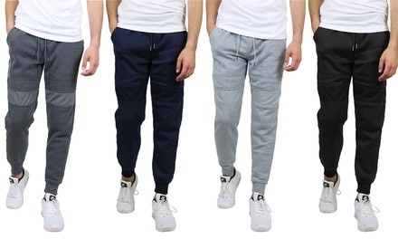 2-Pack Galaxy By Harvic Men's Slim-Fit Fleece Moto Joggers (S-2XL)